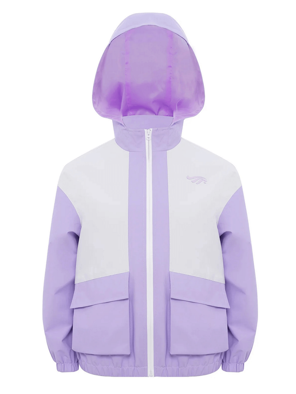 Kids Colorblock Hooded Windbreaker Jacket for Outdoor Wear - SF3699 in eye-catching panel design with zip-up style and spacious pockets.