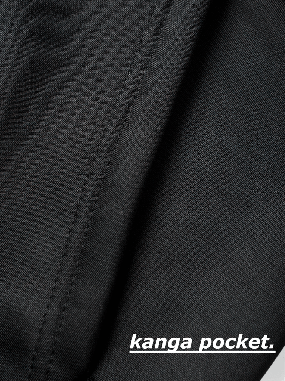 Close-up of the kanga pocket detail on the Colorblock Zip-Up Sport Jacket with Kanga Pocket - SF4642.