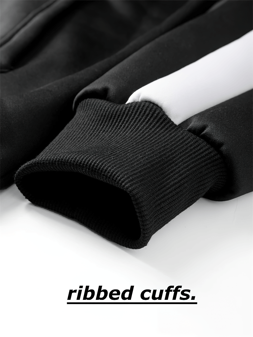 Colorblock Zip-Up Sport Jacket with Kanga Pocket - SF4642 showcasing ribbed cuffs for a sporty look.