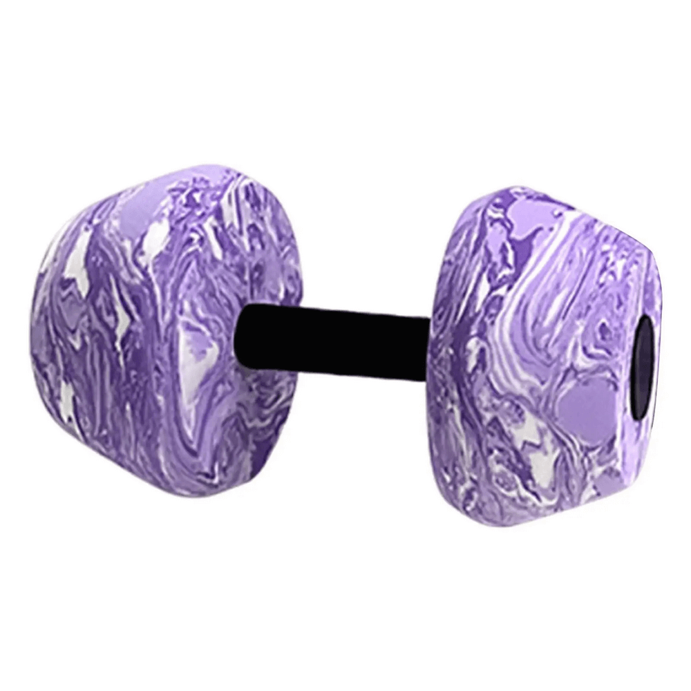 Purple aqua dumbbell for water aerobics, lightweight, foam, ideal for pool resistance training and muscle endurance. SF3346 model, vibrant design.