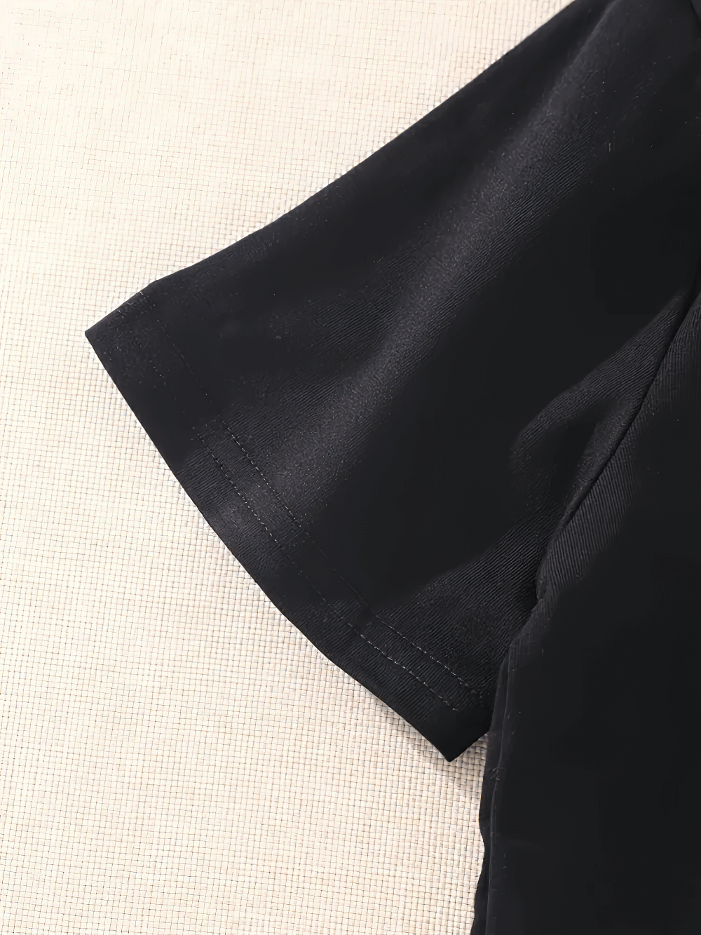 Close-up of the sleeve of a Colorful Heart Drip Graphic T-shirt for Girls - SF3592, showcasing its soft fabric and stitching details.