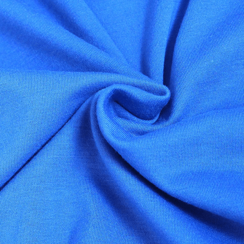 Close-up of soft blue fabric used in Colorful Science Flower Print Kids T-shirt - SF3746, ideal for comfort and durability.