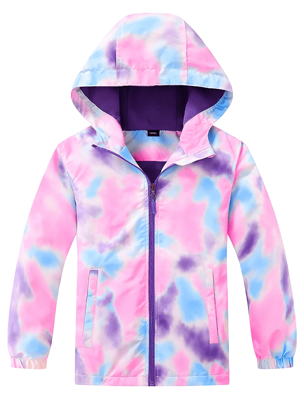 Colorful Windbreaker with Hood and Long Sleeves - SF3831 for girls, featuring vibrant patterns and windproof, rain-resistant design.