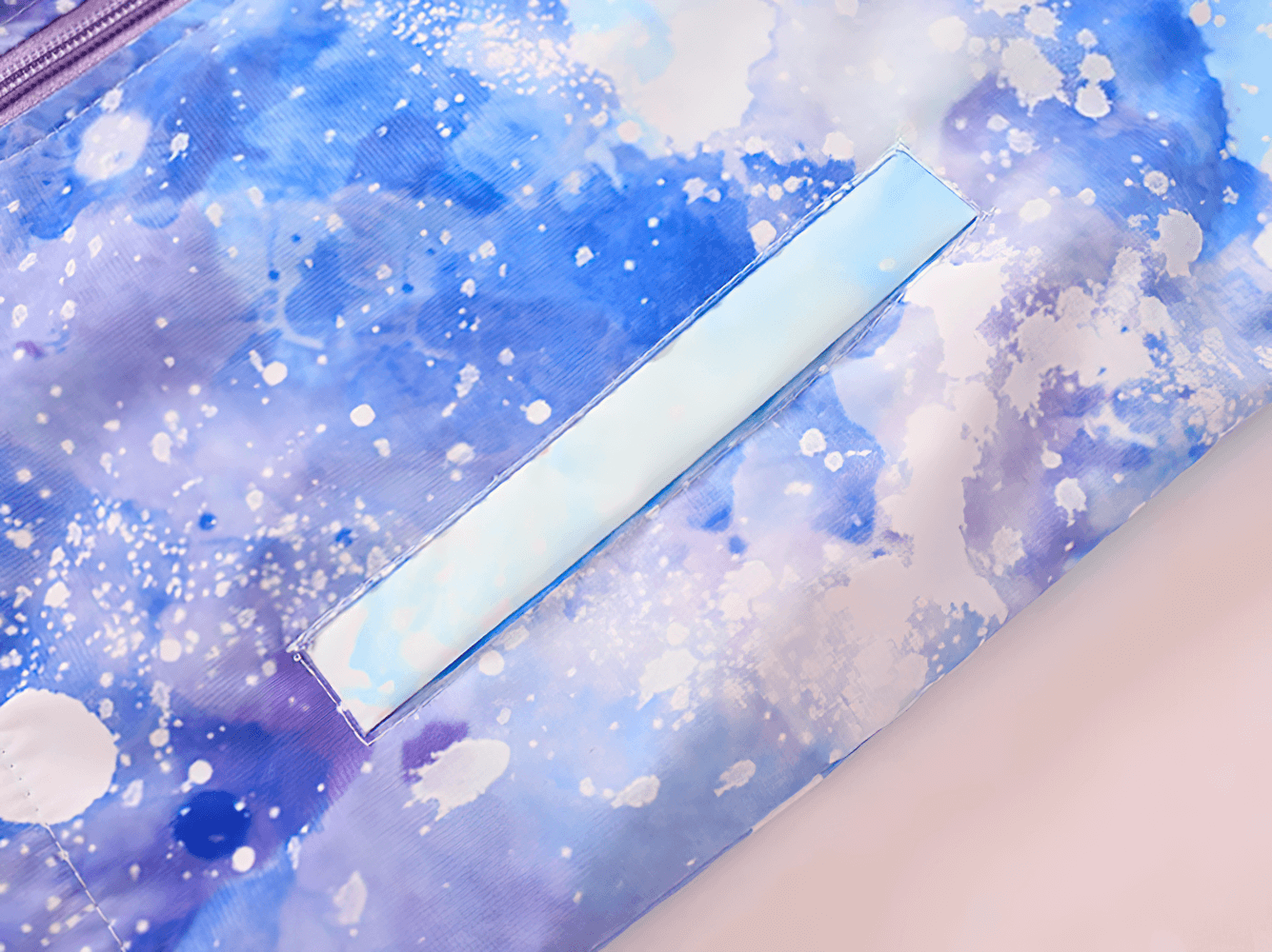 Close-up of colorful print detail on Colorful Windbreaker with Hood and Long Sleeves - SF3831 showing vibrant pattern.