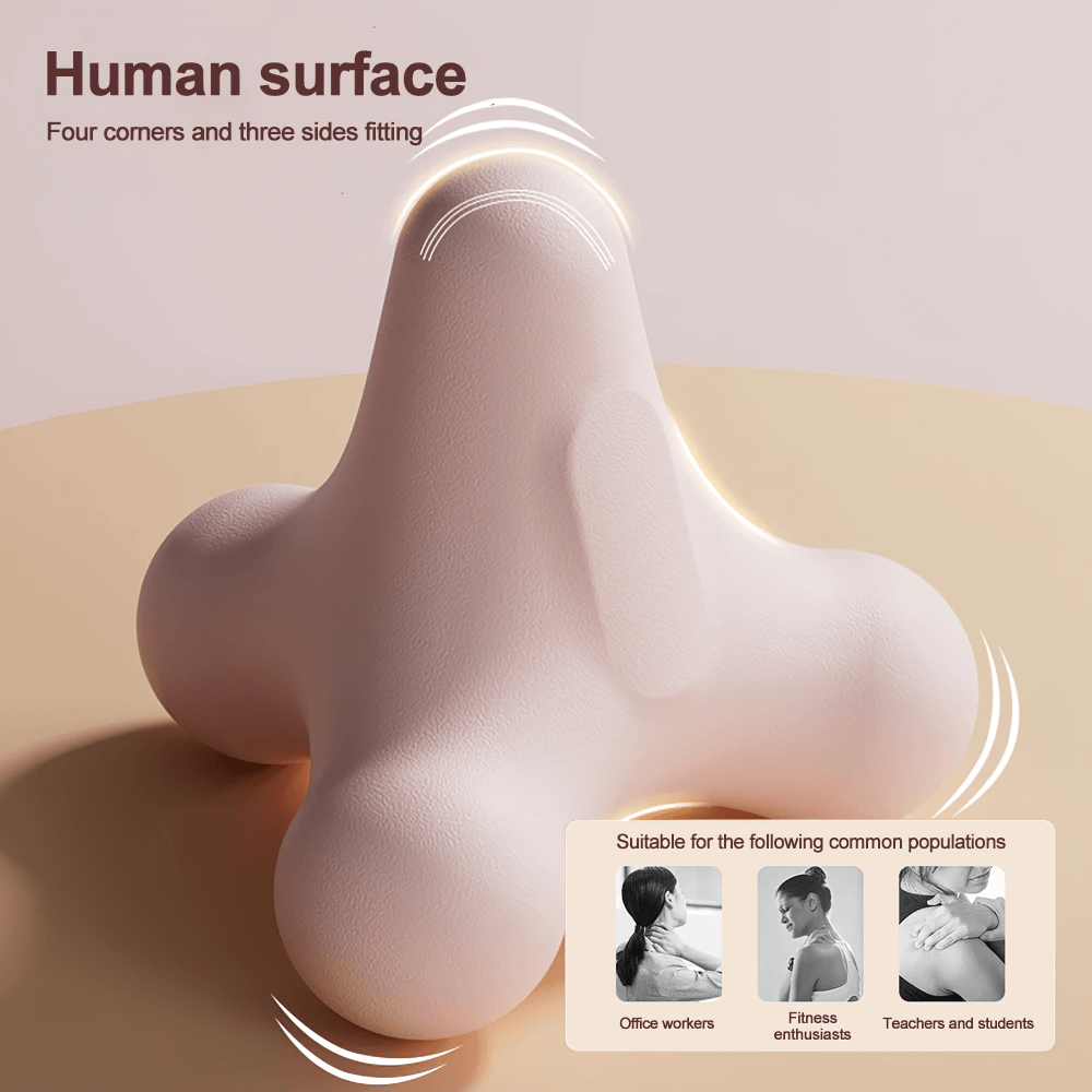 Ergonomic 3D massage ball with human surface design for muscle relaxation, ideal for office workers, fitness enthusiasts, teachers, and students.