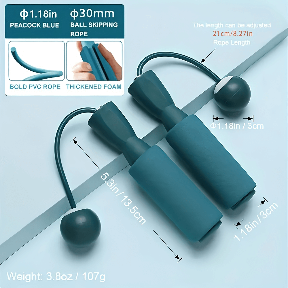 Cordless weighted jump rope SF2775 with durable PVC and wire core, featuring thick foam handles, ideal for cardio fitness.