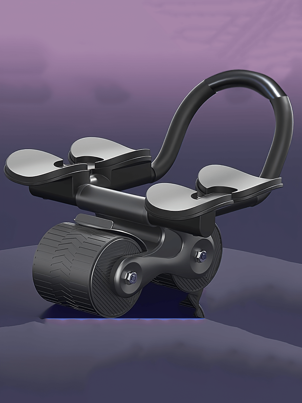 Core Trainer SF2803 with wide wheels and elbow pads for home workouts, featuring ergonomic design and built-in phone holder.