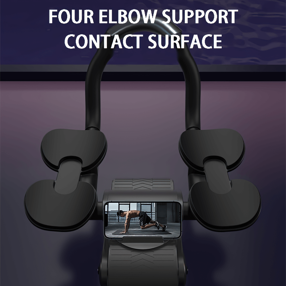 Core Trainer SF2803 with four elbow support pads and built-in phone holder for guided strength workouts.