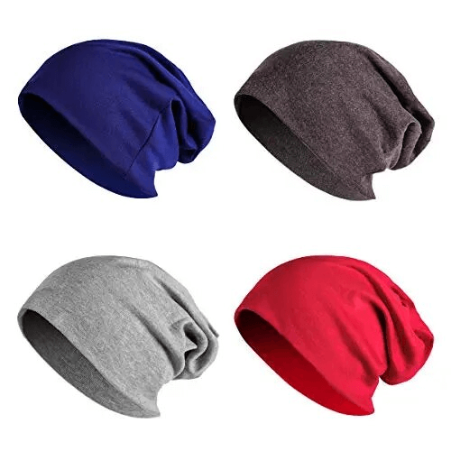 Colorful cotton soft lightweight slouchy beanies for running, perfect for outdoor activities, featuring a unisex design and casual style.