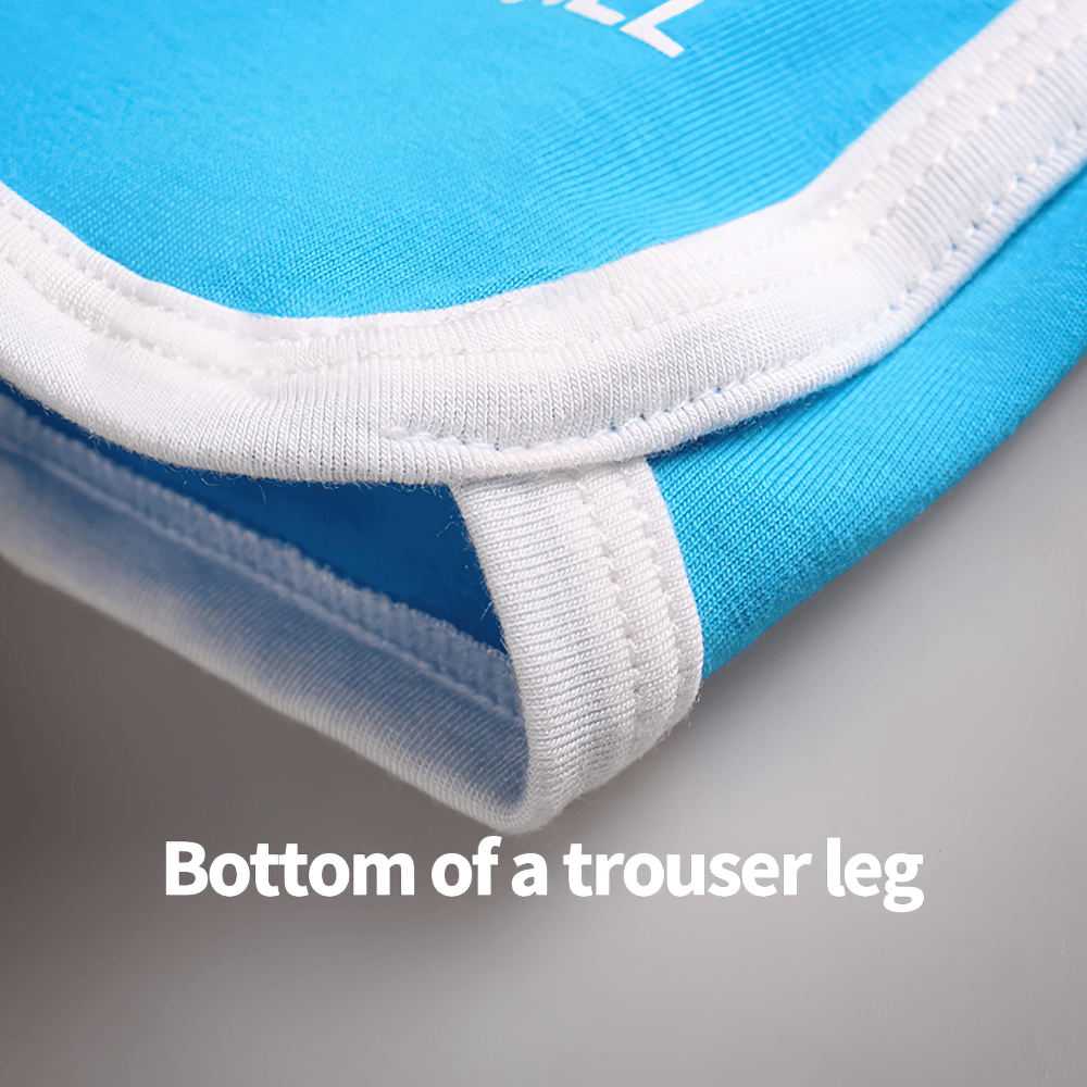 Cotton Sports Boxer Briefs with Number Print - SF4704 showcased from the bottom of a trouser leg.