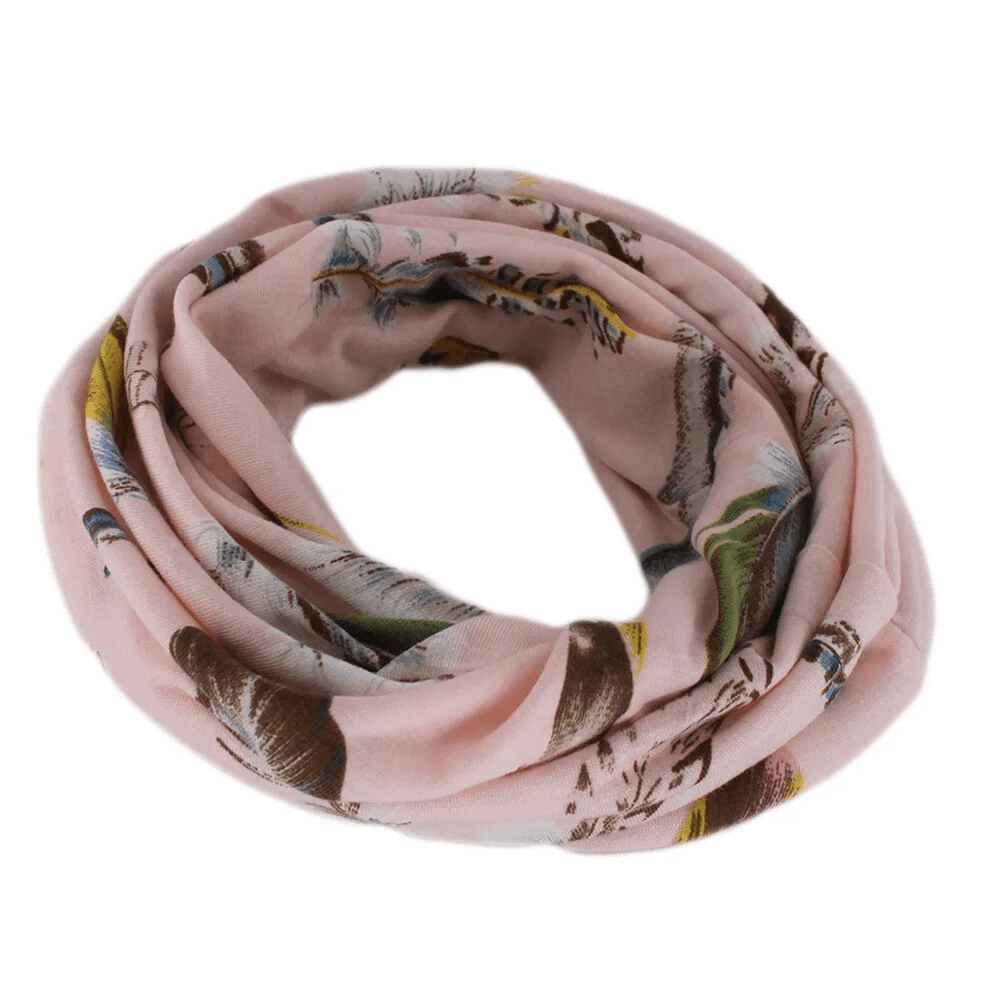 Cotton warm dance hat scarf with floral print for girls. Perfect for casual occasions, keeps her warm and stylish. SF1727