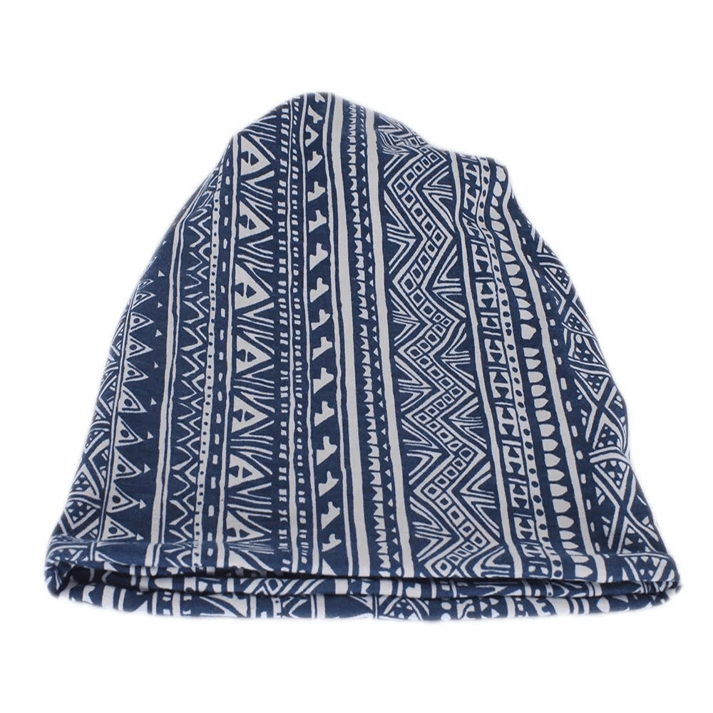 Cotton warm dance hat scarf with stylish geometric print for girls, perfect for casual occasions and keeping her cozy.