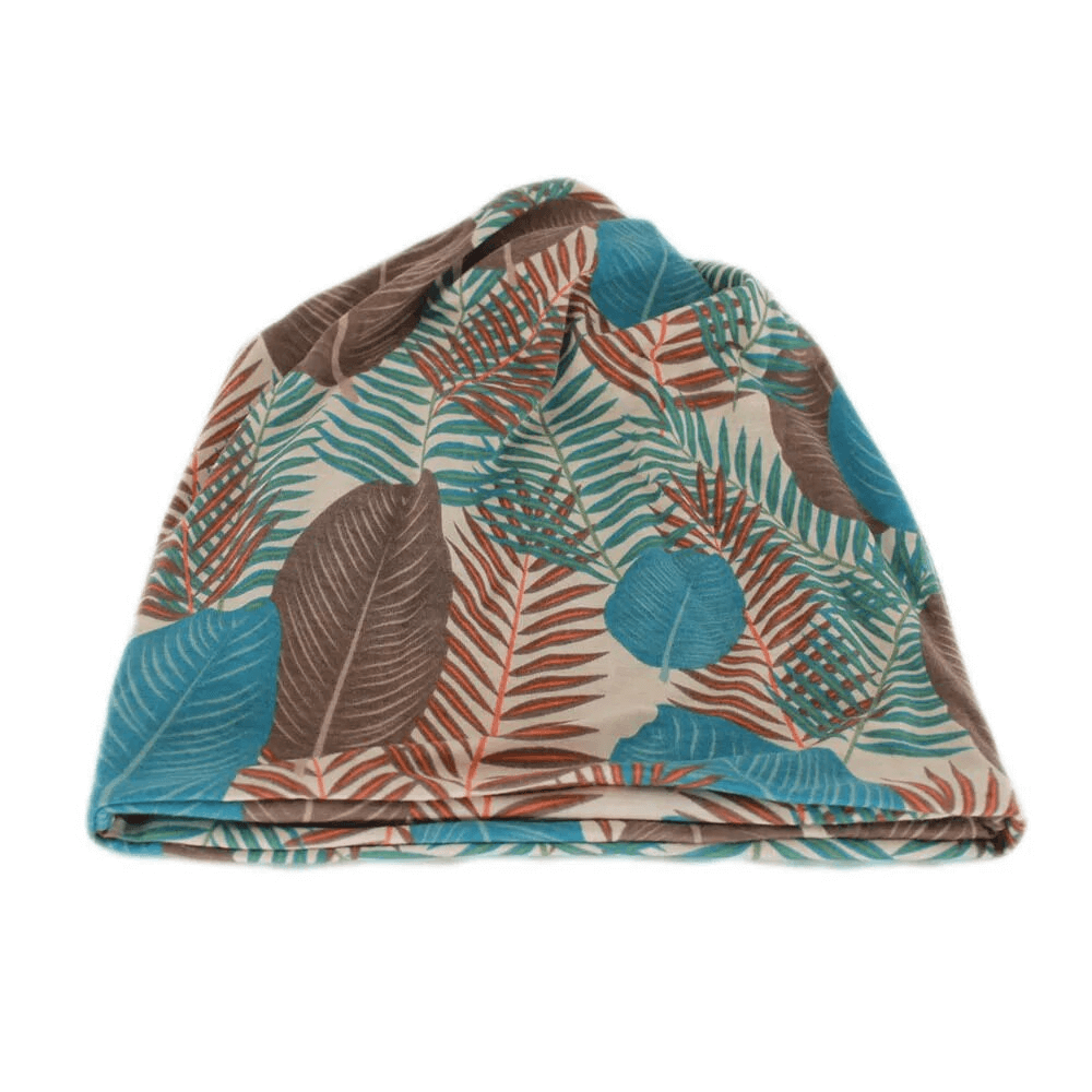 Cotton warm dance hat scarf with floral print for girls, perfect for casual wear, keeps warm and stylish, item code SF1727.