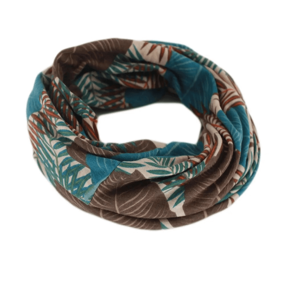 Colorful cotton dance hat scarf with floral print for girls, perfect for warmth and casual style.