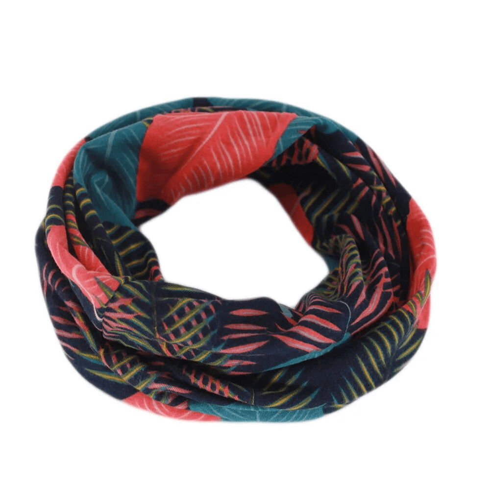 Colorful floral print cotton dance scarf for girls, perfect for casual wear and warmth - SF1727