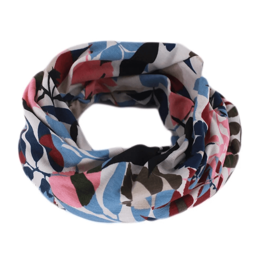 Cotton warm dance hat scarf with floral print for girls, ideal for casual occasions and keeping warm. SF1727, female accessory.