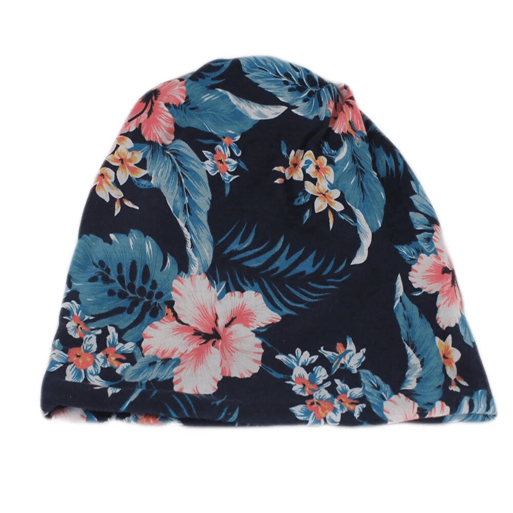 Floral cotton dance hat scarf for girls, warm and stylish, perfect for casual wear - SF1727