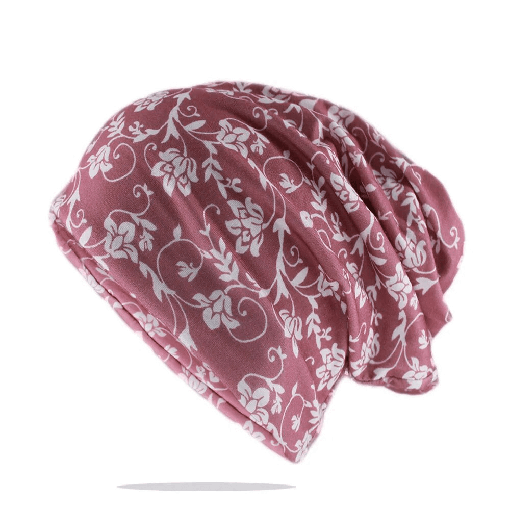 Cotton warm dance hat scarf for girls with floral print, perfect for casual occasions, SF1727.
