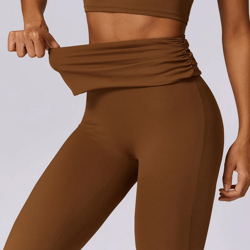 Crop Top and High-Waist Flare Leggings - SF4378