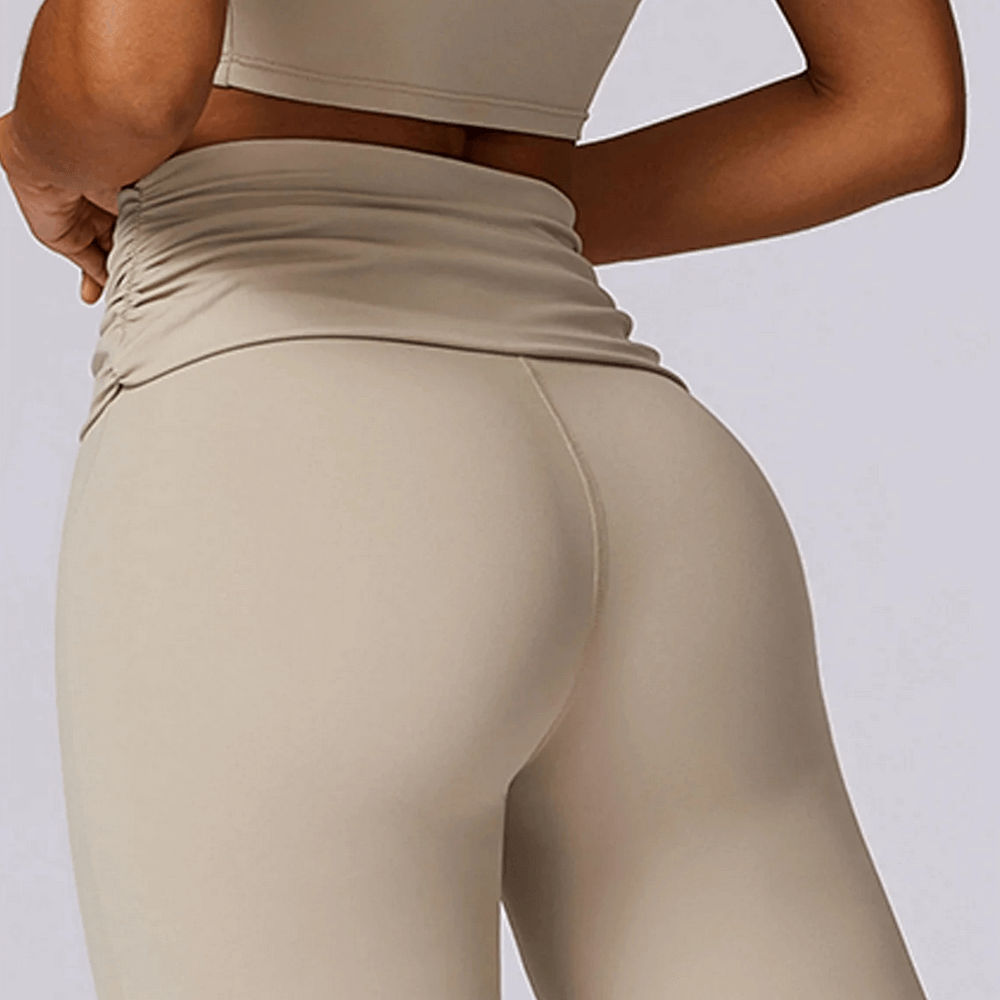 Crop Top and High-Waist Flare Leggings - SF4378