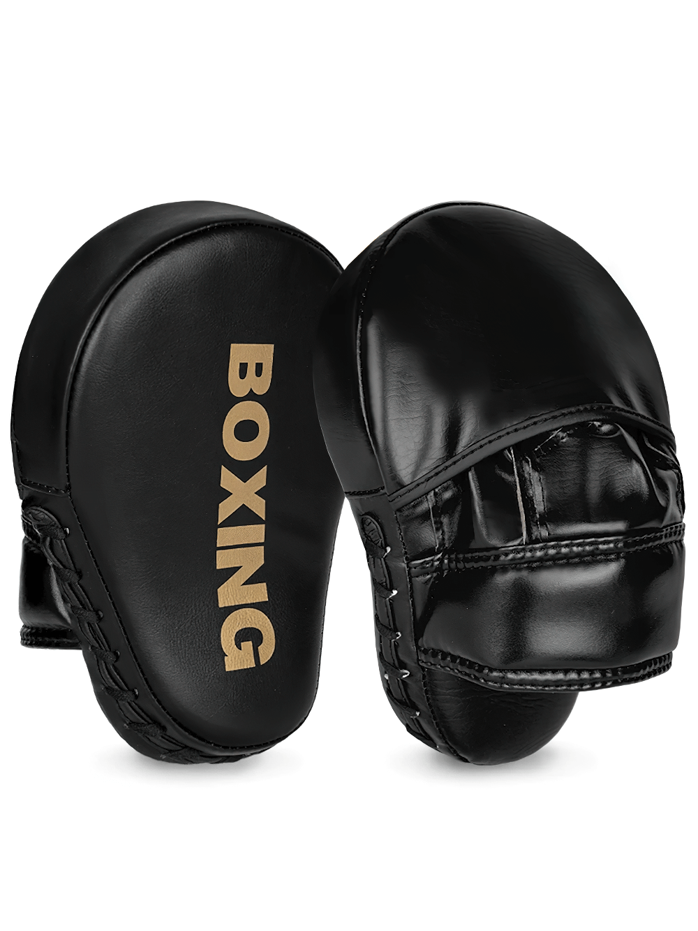 Curved boxing focus pad for training and sparring, SF3145 model. Ideal for MMA, Muay Thai, and kickboxing with durable PU leather.