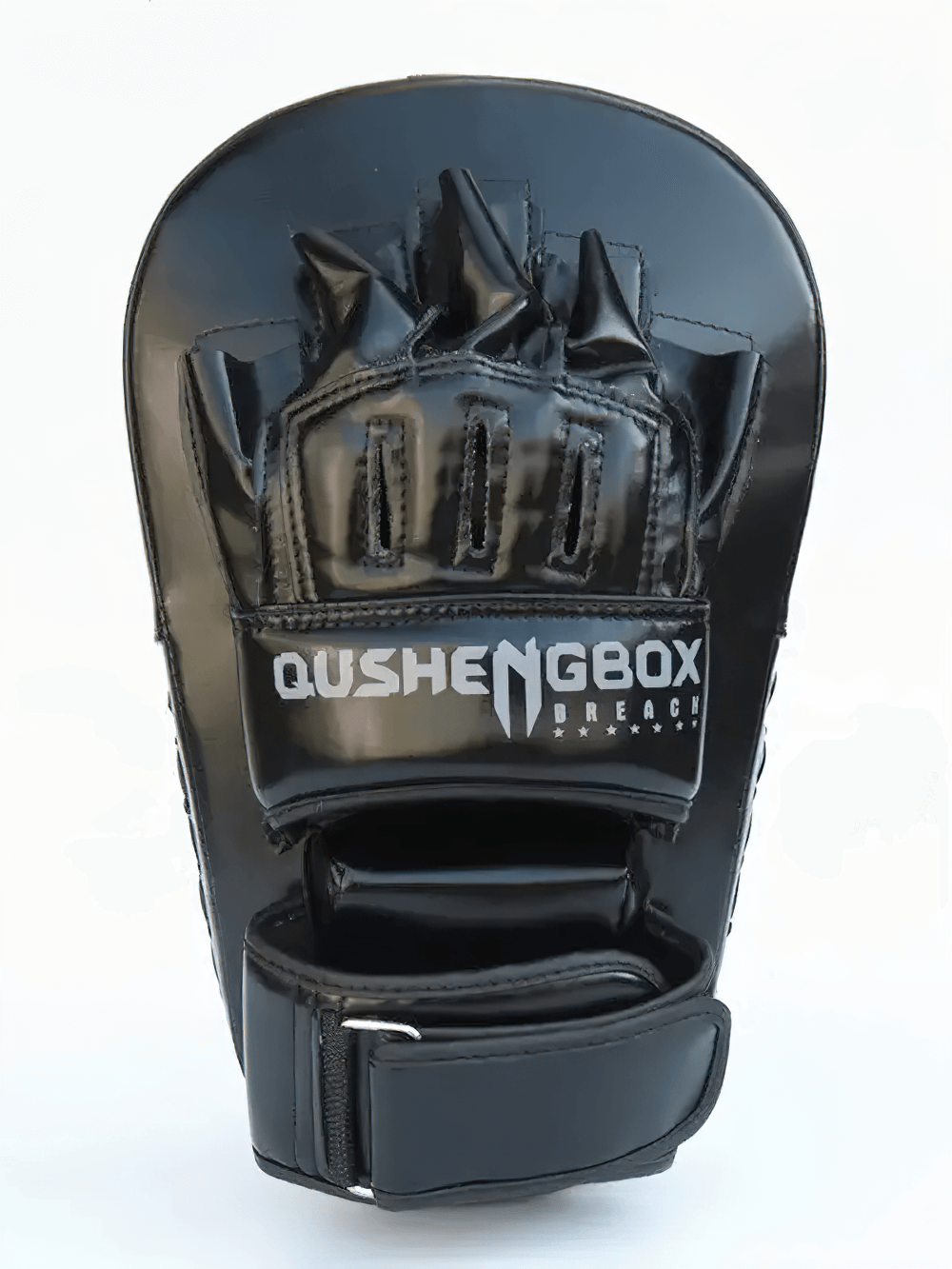 Curved PU leather focus pad for boxing, kickboxing, and sparring with dense padding and reinforced stitching - Model SF3149