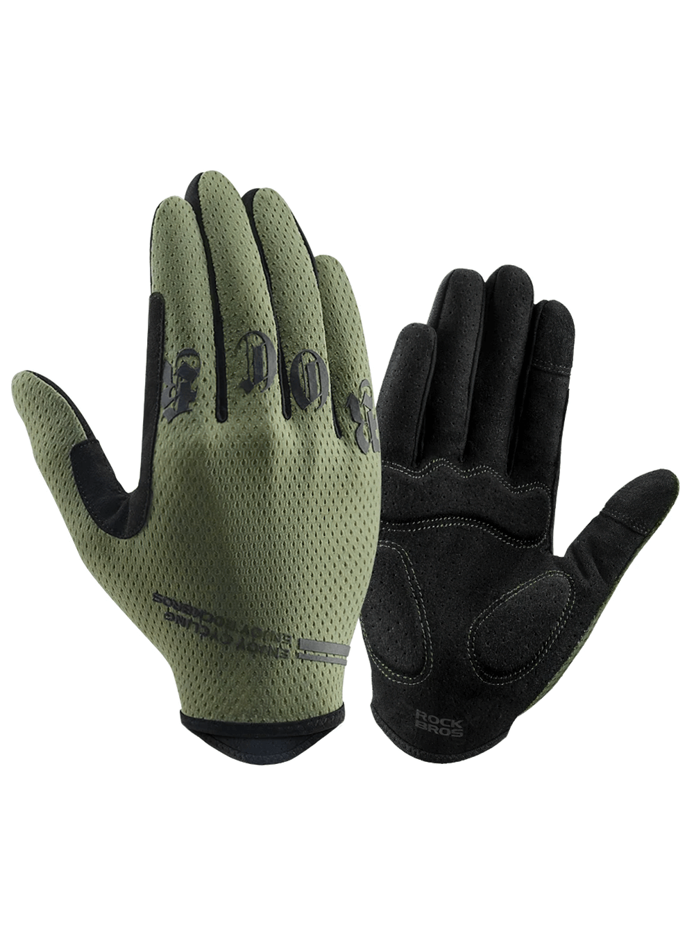 Cycling Gloves SF2619 - Full finger, touchscreen, breathable non-slip grip. Ideal for MTB and road biking.