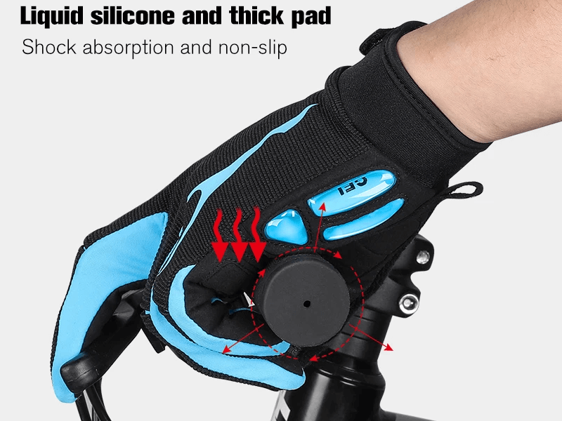 Cycling gloves with gel padding for non-slip grip, shock absorption, and touchscreen capability, ideal for summer biking SF2606.