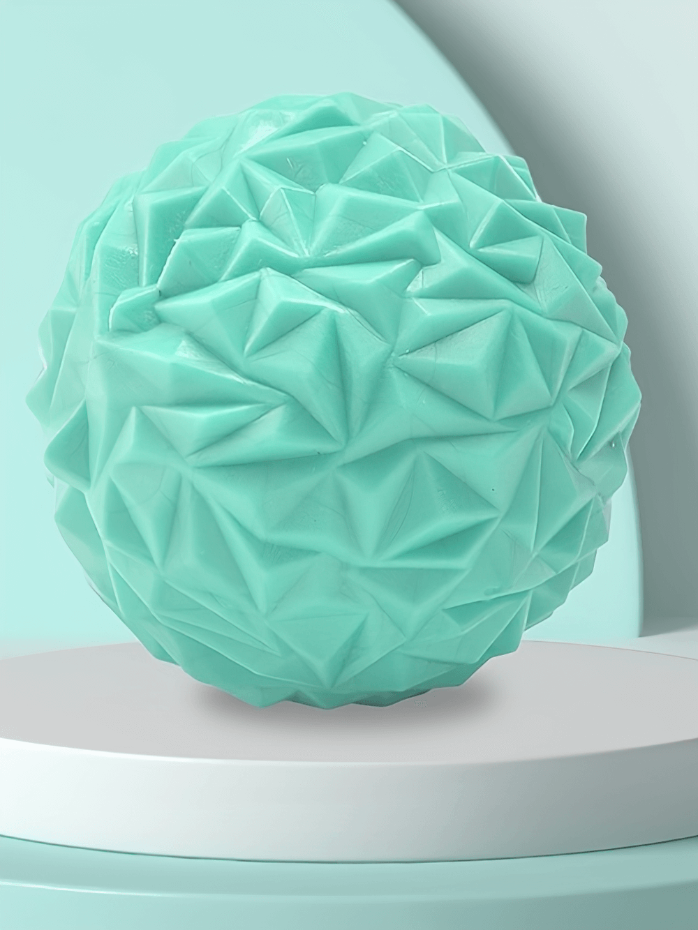 Textured deep tissue massage ball for reflexology and muscle relief, ideal for athletes and fitness enthusiasts.