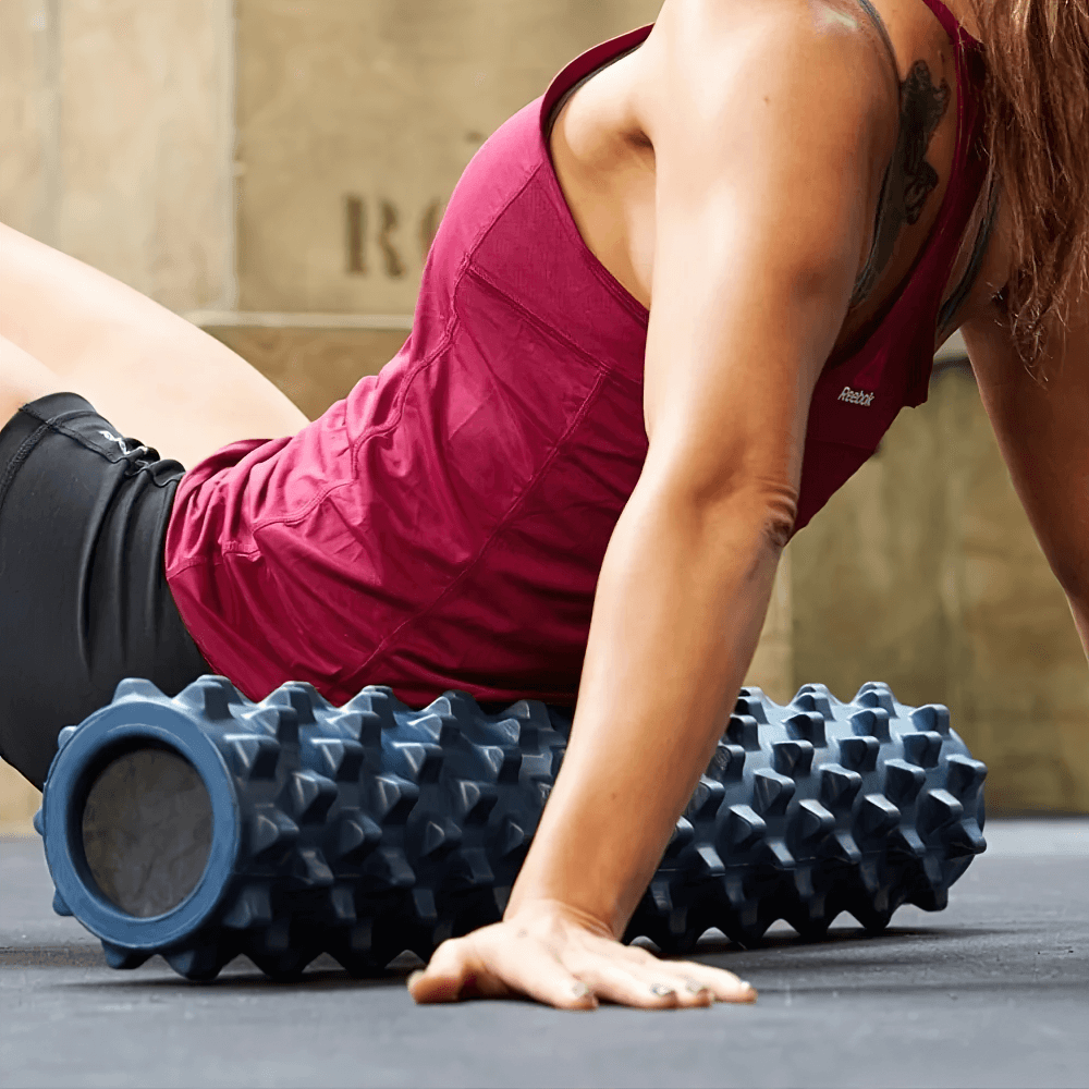 Deep Tissue Yoga Foam Roller for Muscle Recovery - SF3487 enhancing flexibility during post-workout session.