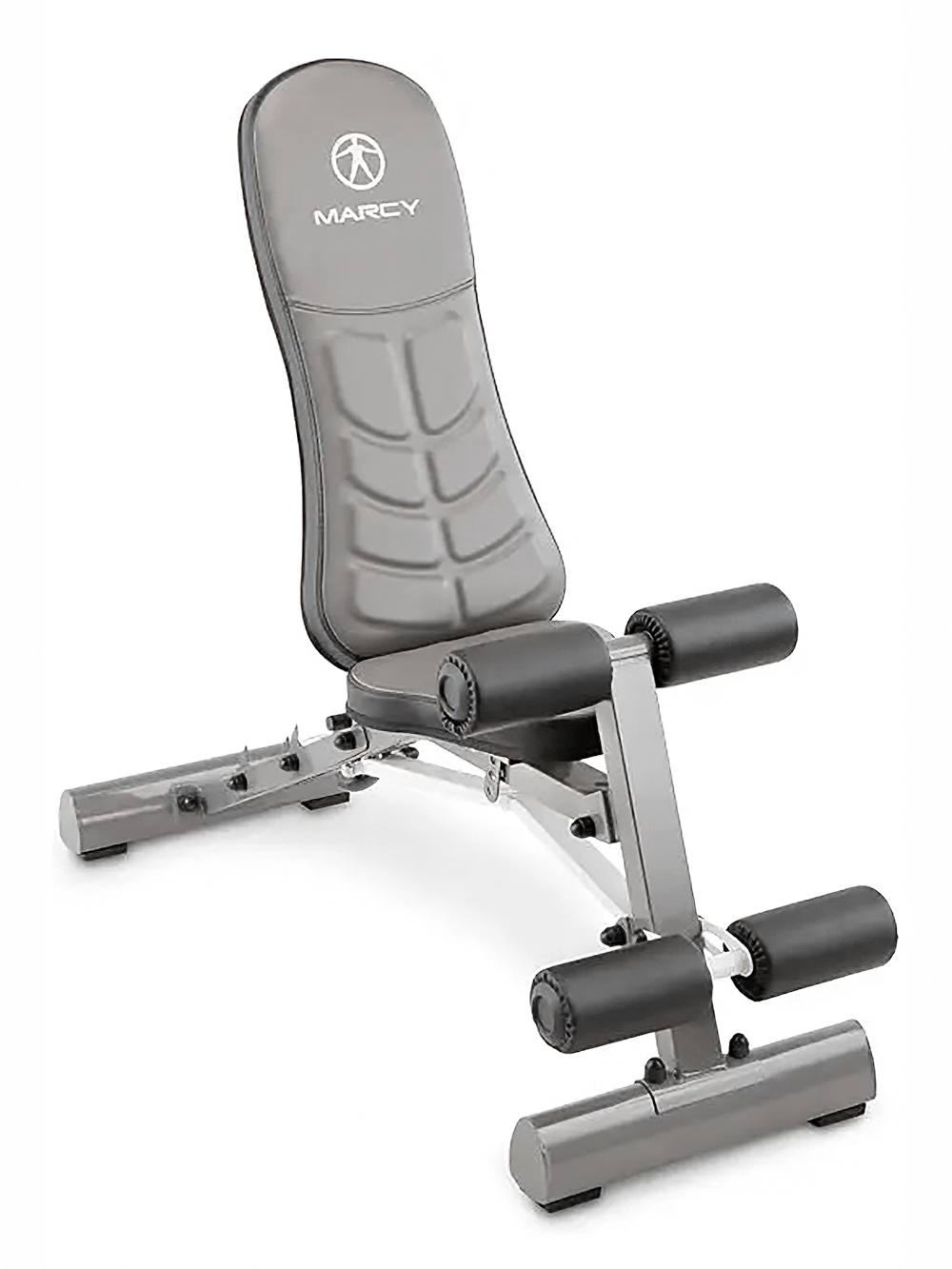 Deluxe Foldable Utility Bench for Home Workouts - SF3448, black adjustable folding weight bench for strength training and gym use.