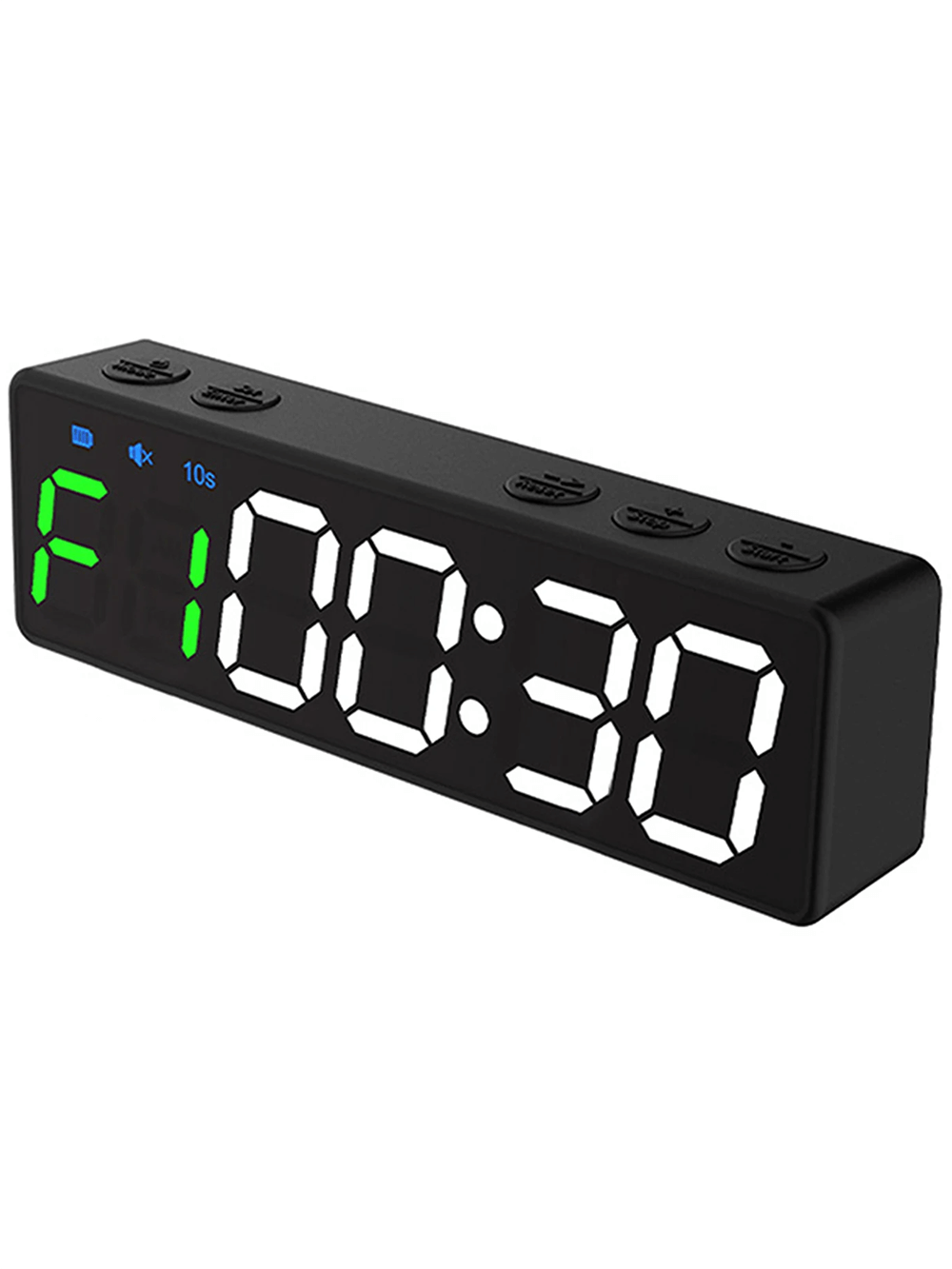 Digital Countdown Clock SF3080 with LED display for gym workouts, featuring countdown, stopwatch, and interval modes with a magnetic mount.