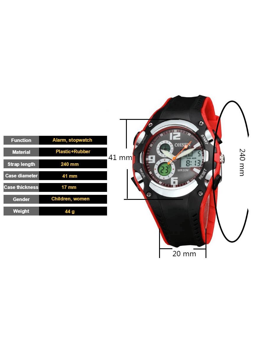 Digitale Quarz-Unisex-Armbanduhr mit modischem Silikonarmband – SF0436 