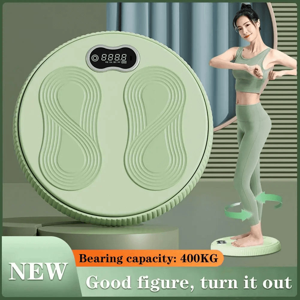 Digital Rotating Waist Trainer with LCD Display - SF3496 shown in action for core and balance training.