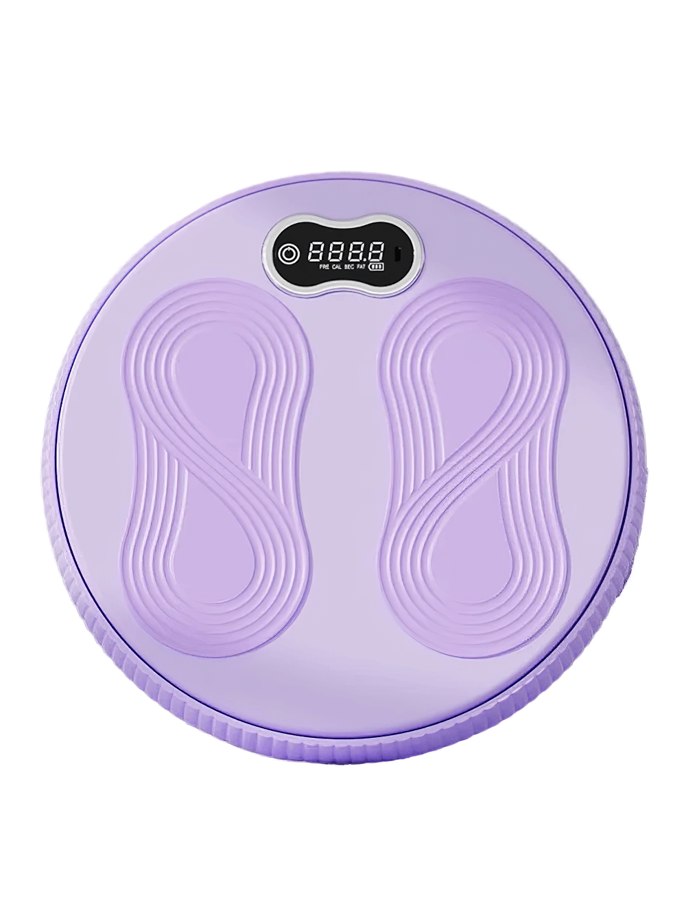 Digital Rotating Waist Trainer with LCD Display - SF3496, smart fitness twist board for core and balance, non-slip surface, purple design