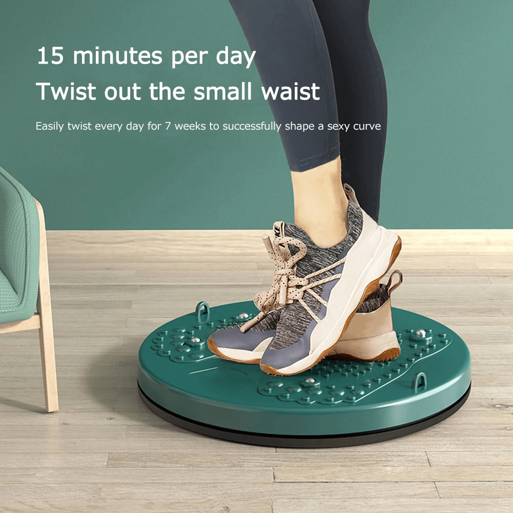 Person using Digital Rotating Waist Twister Board for Fitness - SF3498 to improve posture and core strength at home workout.