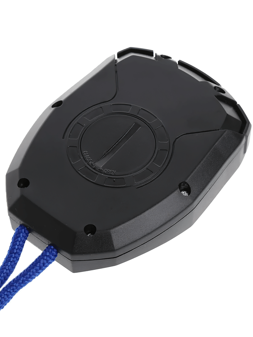 Back view of Digital Stopwatch with 100 Lap Memory - SF3476 showing durable design and blue strap.