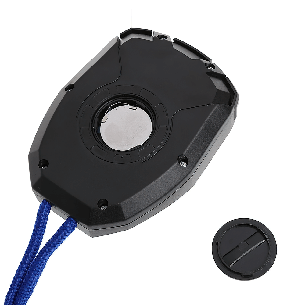 Back view of Digital Stopwatch with 100 Lap Memory - SF3476 showcasing a durable design and detachable battery cover.