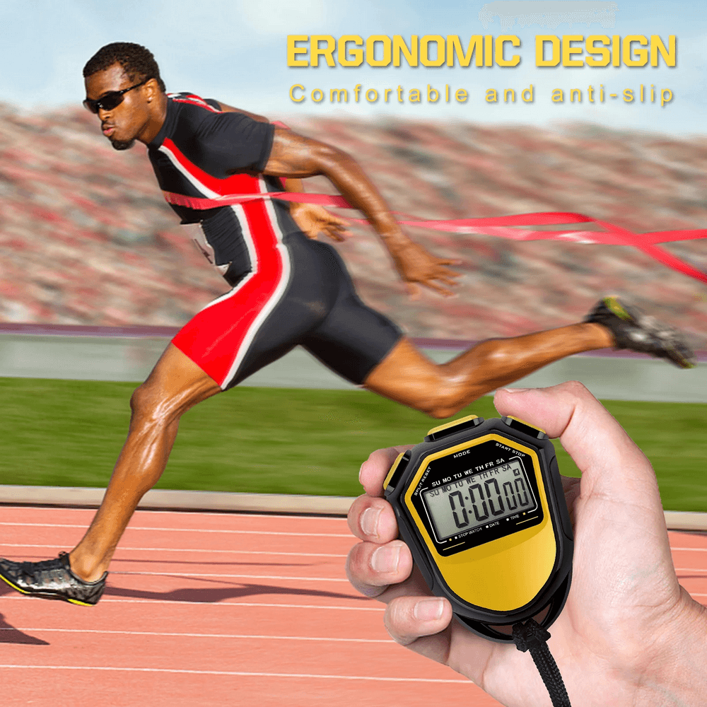 Digital Waterproof Sports Stopwatch with Timer - SF3461 used in running