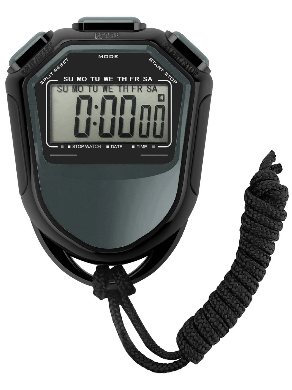 Digital Waterproof Sports Stopwatch with Timer - SF3461 for swimming and fitness, features sleek design with lanyard for easy use.