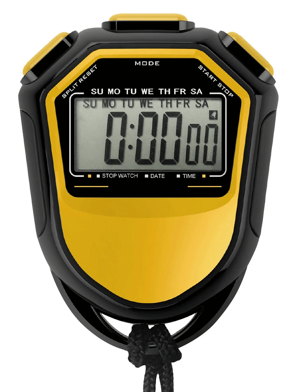 Digital Waterproof Sports Stopwatch with Timer - SF3461 for swimming and training, featuring ergonomic design and lanyard.