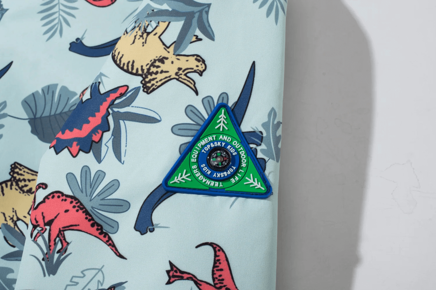 Dinosaur Print Kids Waterproof Jacket with Hood - SF3577 featuring fun dinosaur designs.