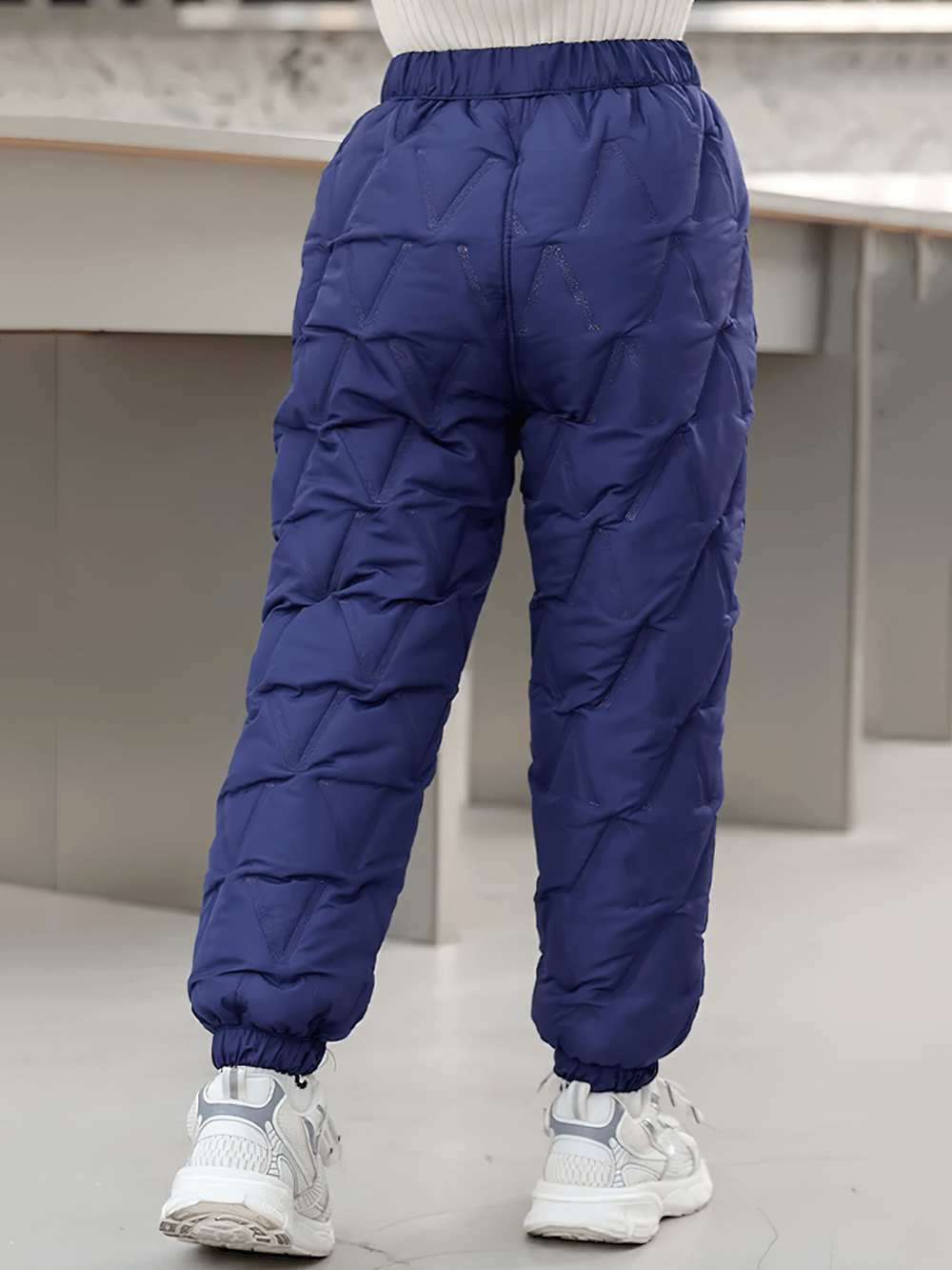 Down Pants Warm Padded Ski and Snow Trousers - SF3733 for Kids Winter Sports in Blue