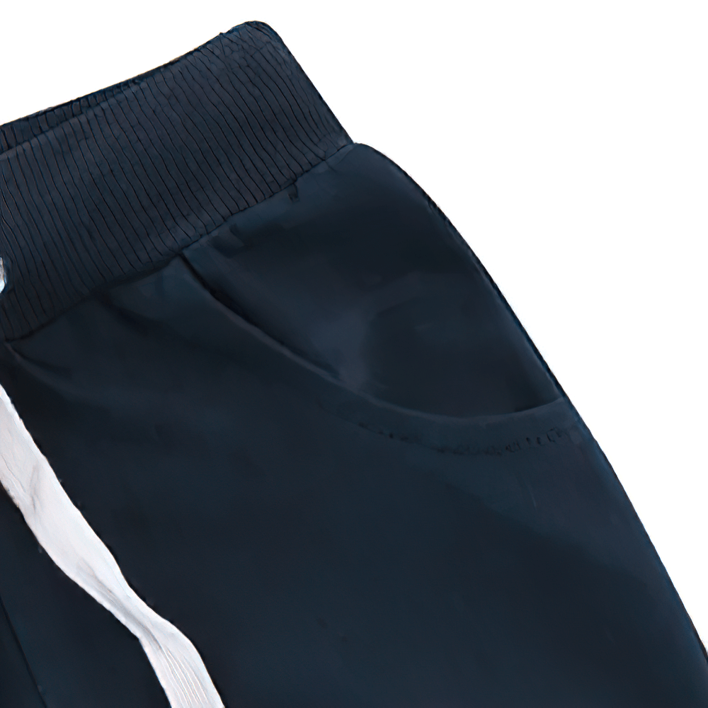 Close-up of Drawstring Shorts with Sport Stripes for Boys - SF3789 showing pocket and waist details