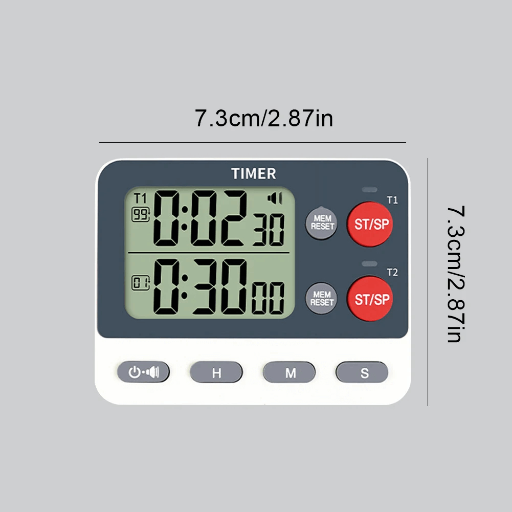Dual Digital Timer with Cycle Countdown for Sports - SF3467, featuring multi-function display and alarm for exercise and training.