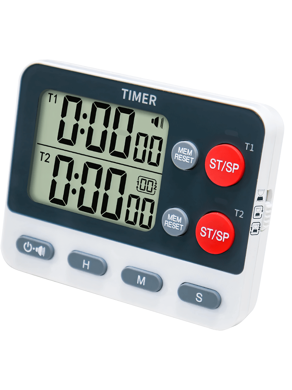 Dual Digital Timer with Cycle Countdown for Sports - SF3467 with memory reset and alarm display
