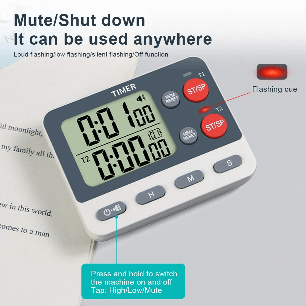 Dual Digital Timer with Cycle Countdown for Sports - SF3467 showing display and controls for versatile timing needs.