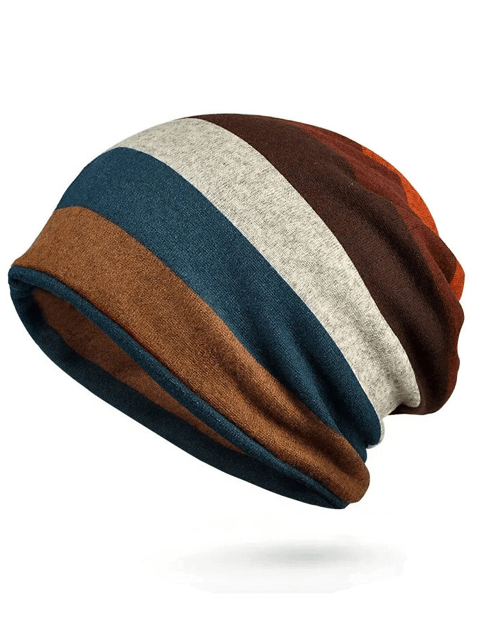 Dual-Use Women's Beanies With Stripe Design - SF1648