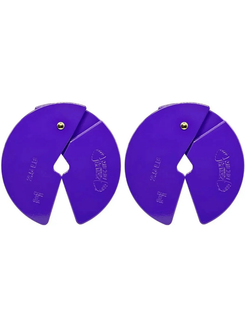 Purple Dumbbell Fractional 2.5lb Micro Weight Plate Pair - SF3436 for strength training progression