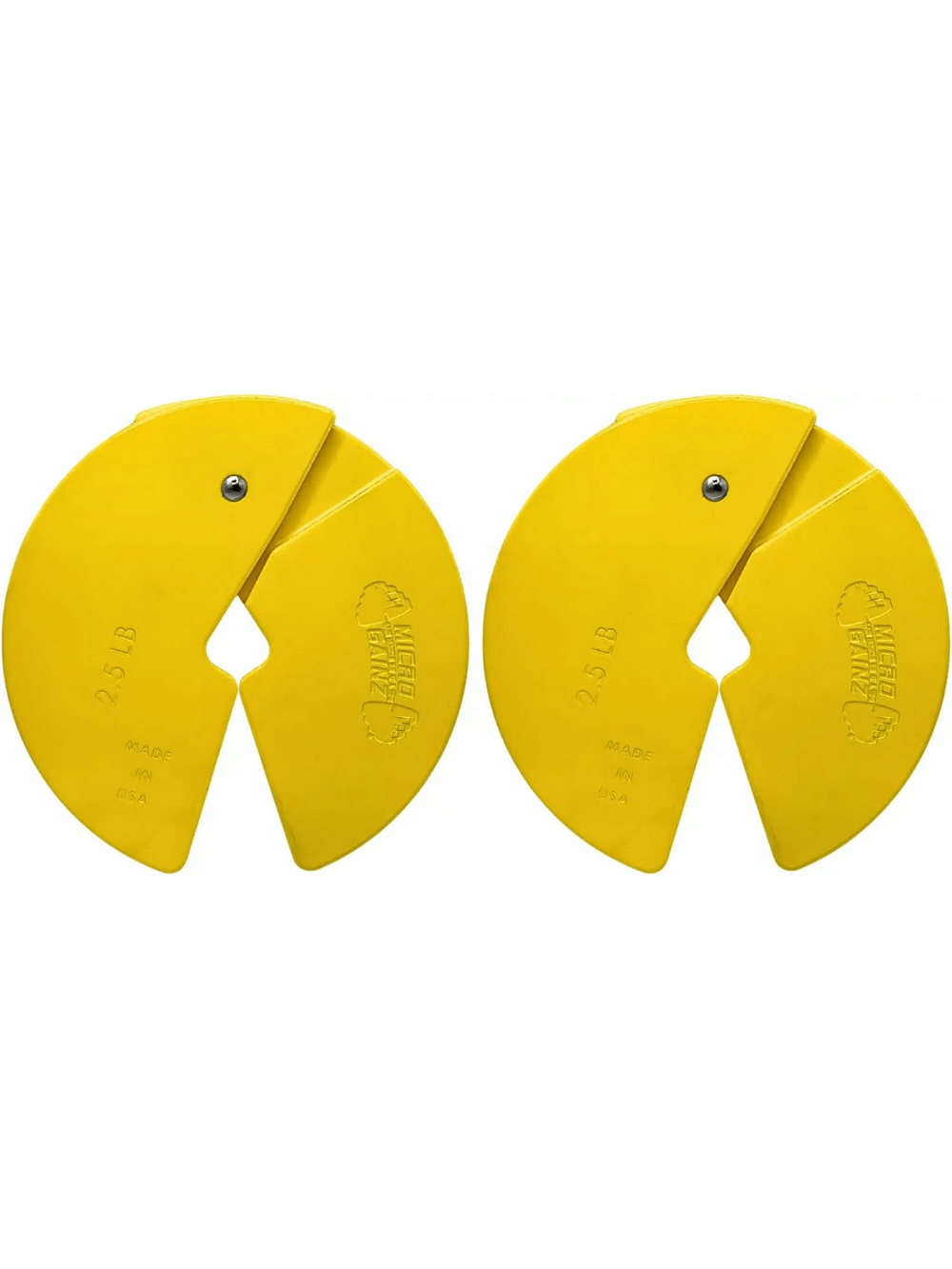 Dumbbell Fractional 2.5lb Micro Weight Plate Pair - SF3436 in durable yellow steel, perfect for precise strength progression.